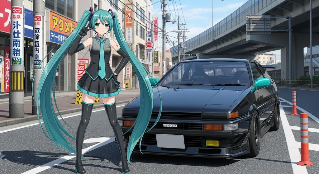 初音ミクとAE86
