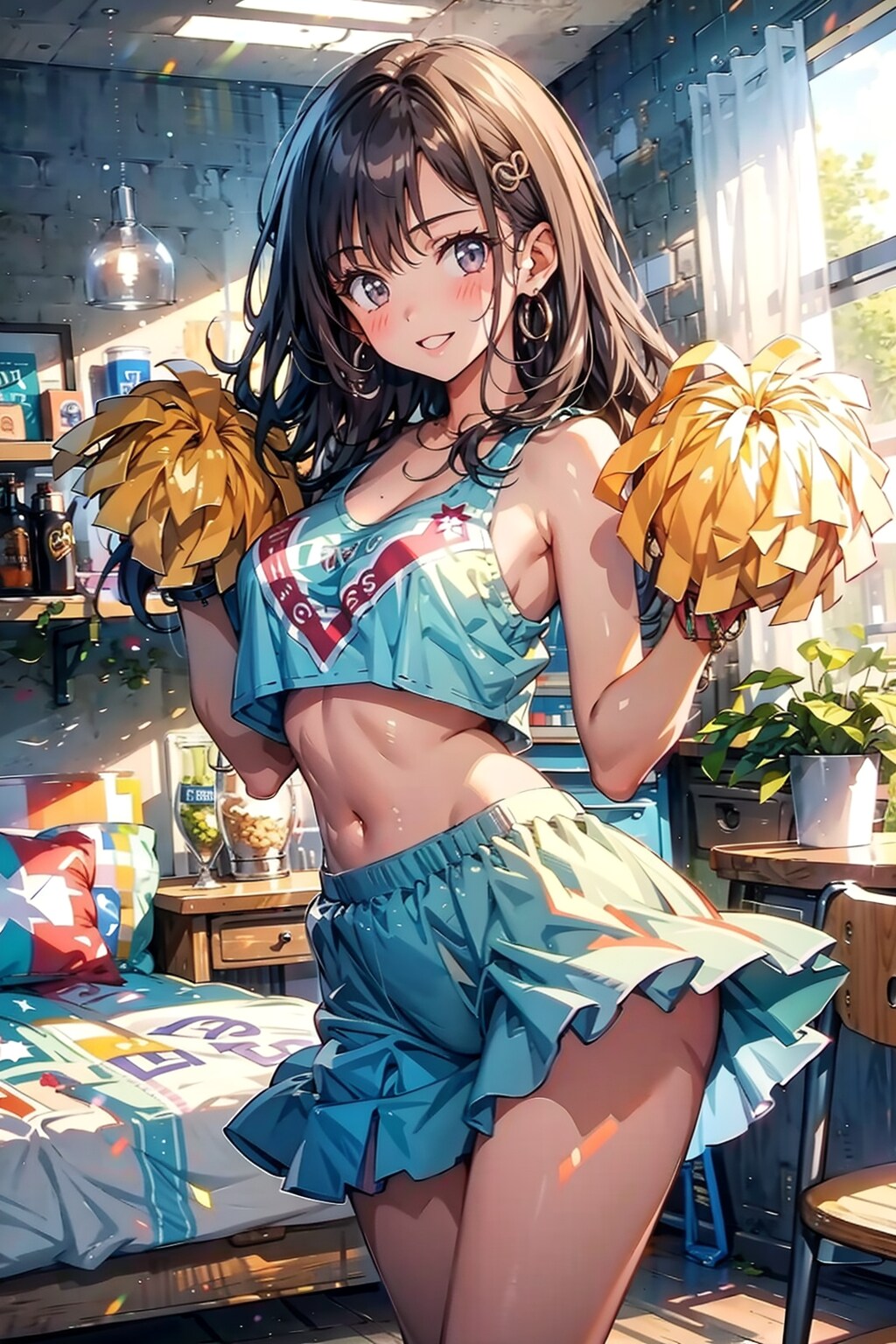 蔵出し　チアリーダー3　何故か3人にならず | の人気AIイラスト・グラビア