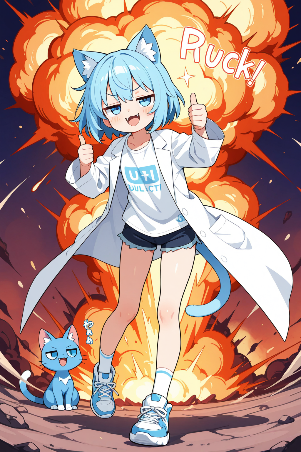 白衣とショートパンツの組み合わせは如何でしょうか？😅