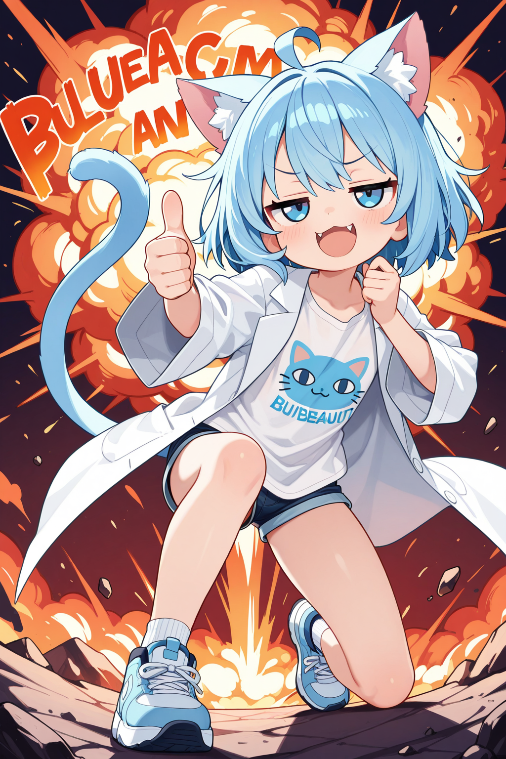 白衣とショートパンツの組み合わせは如何でしょうか？😅 | の人気AIイラスト・グラビア