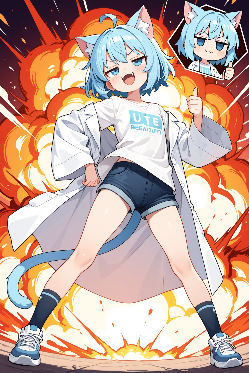 白衣とショートパンツの組み合わせは如何でしょうか？😅