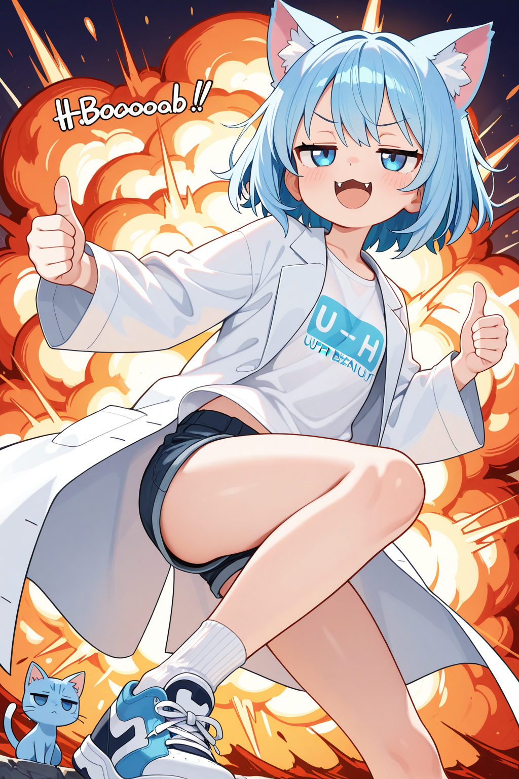 白衣とショートパンツの組み合わせは如何でしょうか？😅