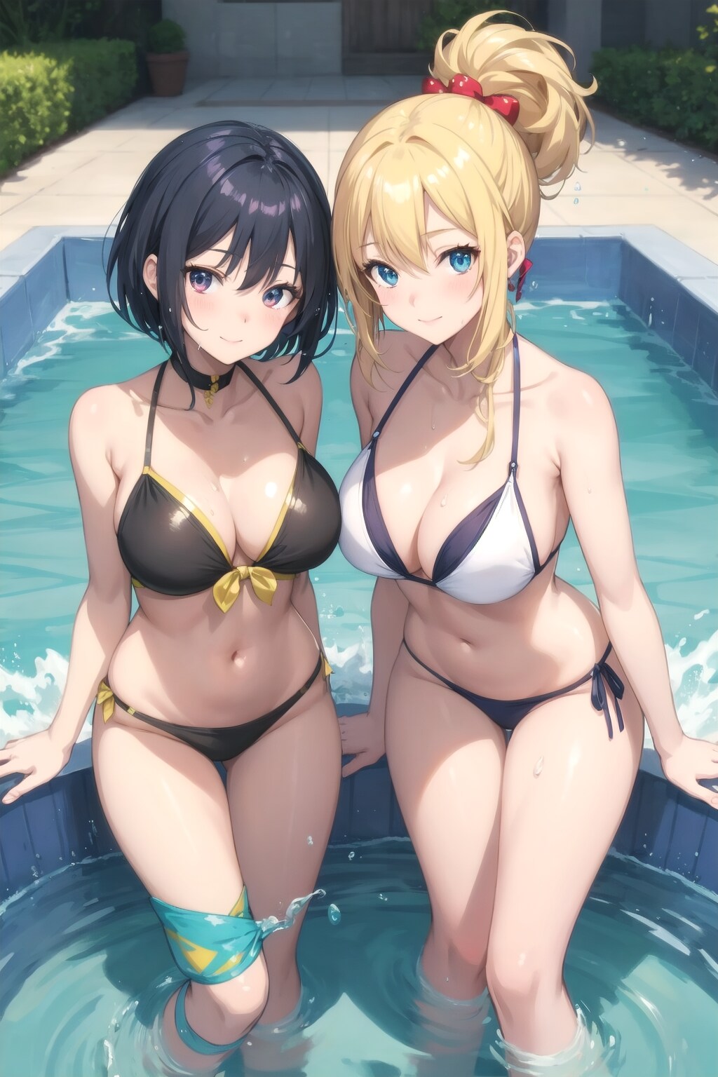 仲良しな二人（背の大きさが反映されず……）