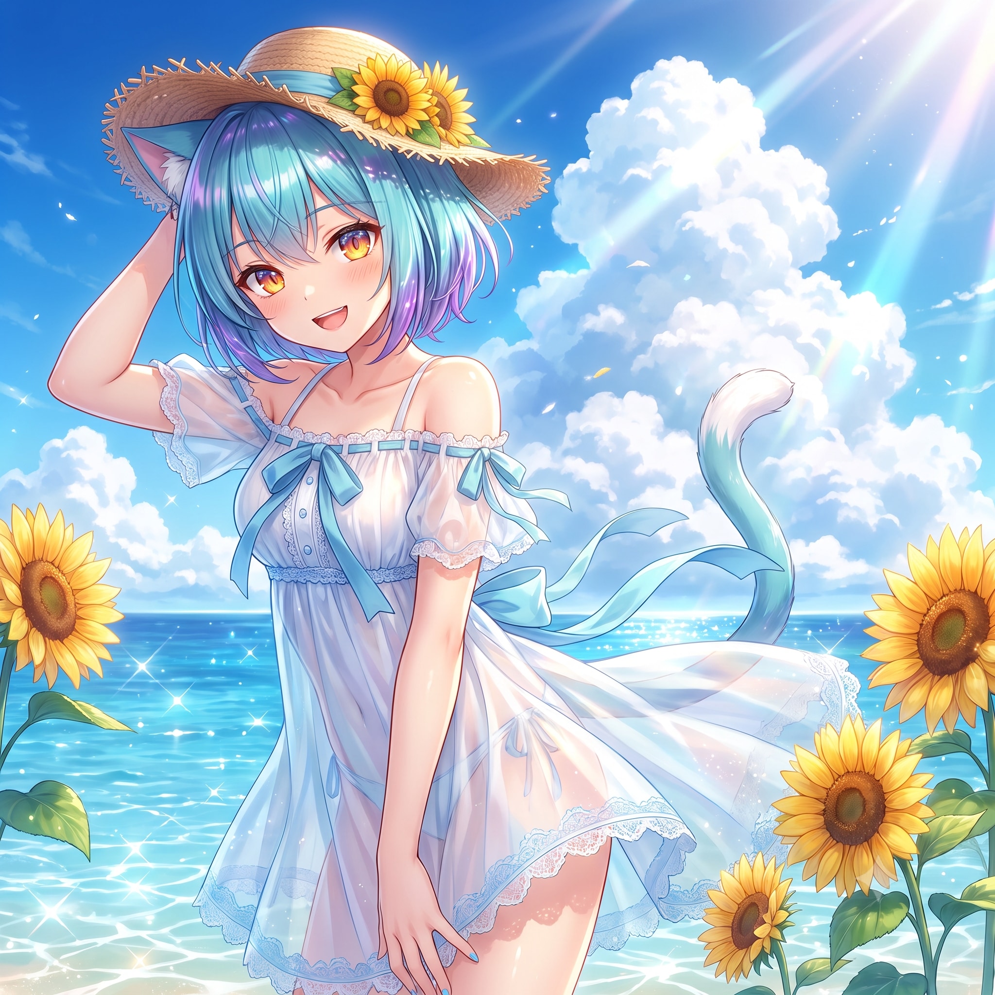 夏コーデ ミケちゃん