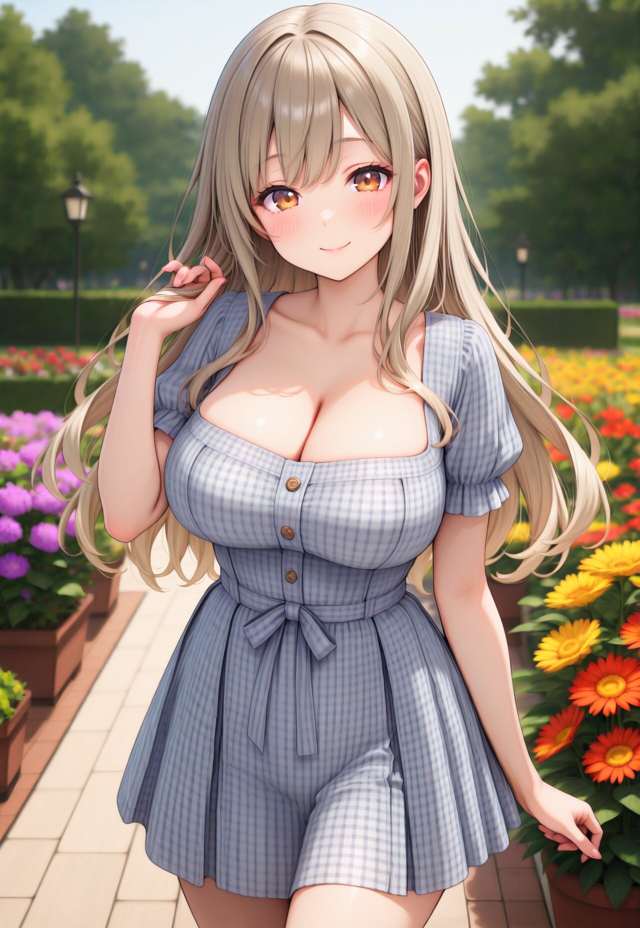 321（チェックのワンピ）