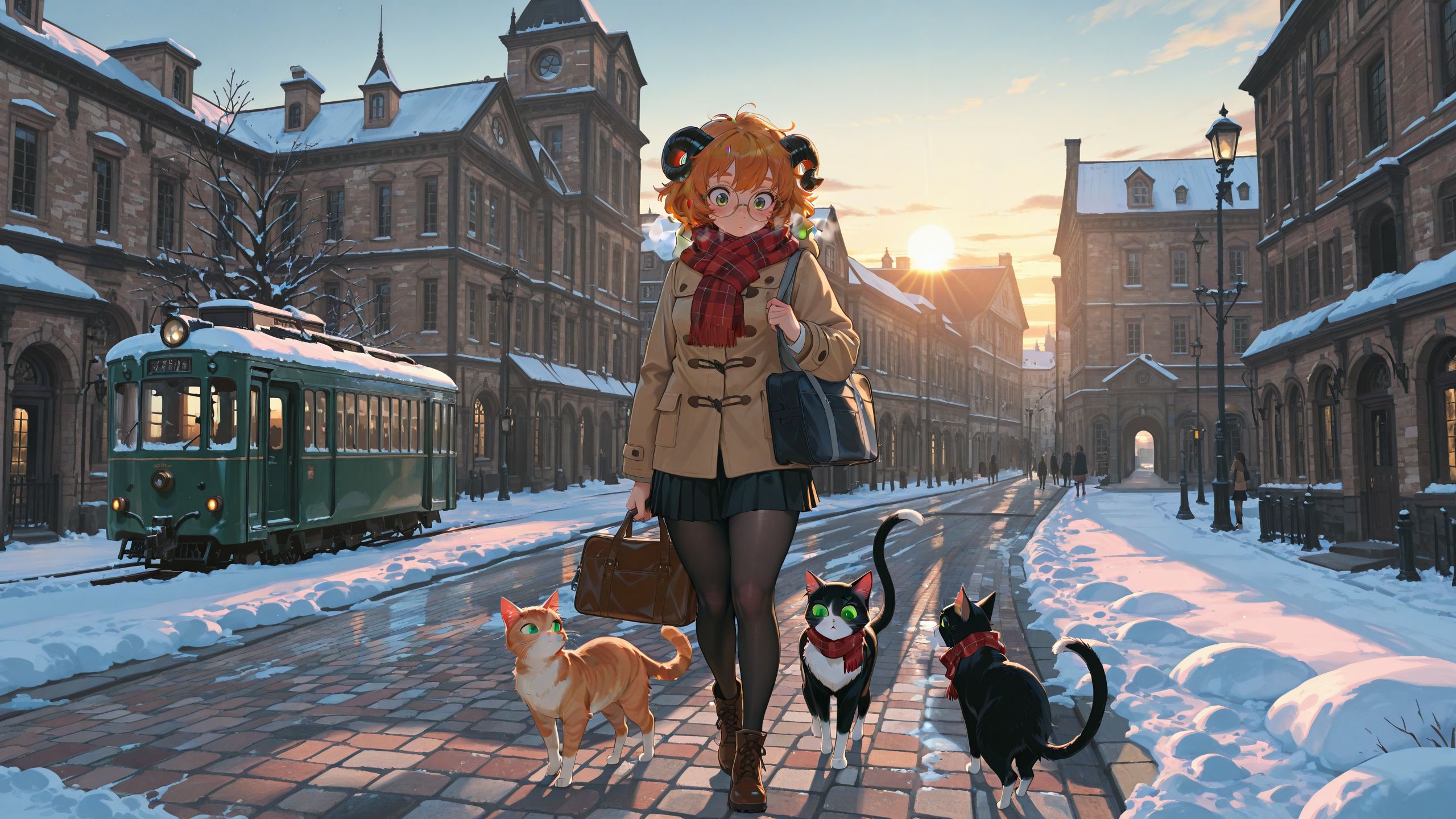 通学風景 | の人気AIイラスト・グラビア