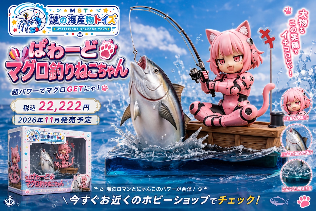 ぱわーどマグロ釣りねこちゃん