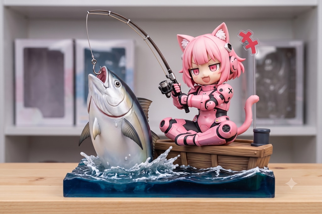 ぱわーどマグロ釣りねこちゃん