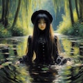 深い森の沼 2枚目