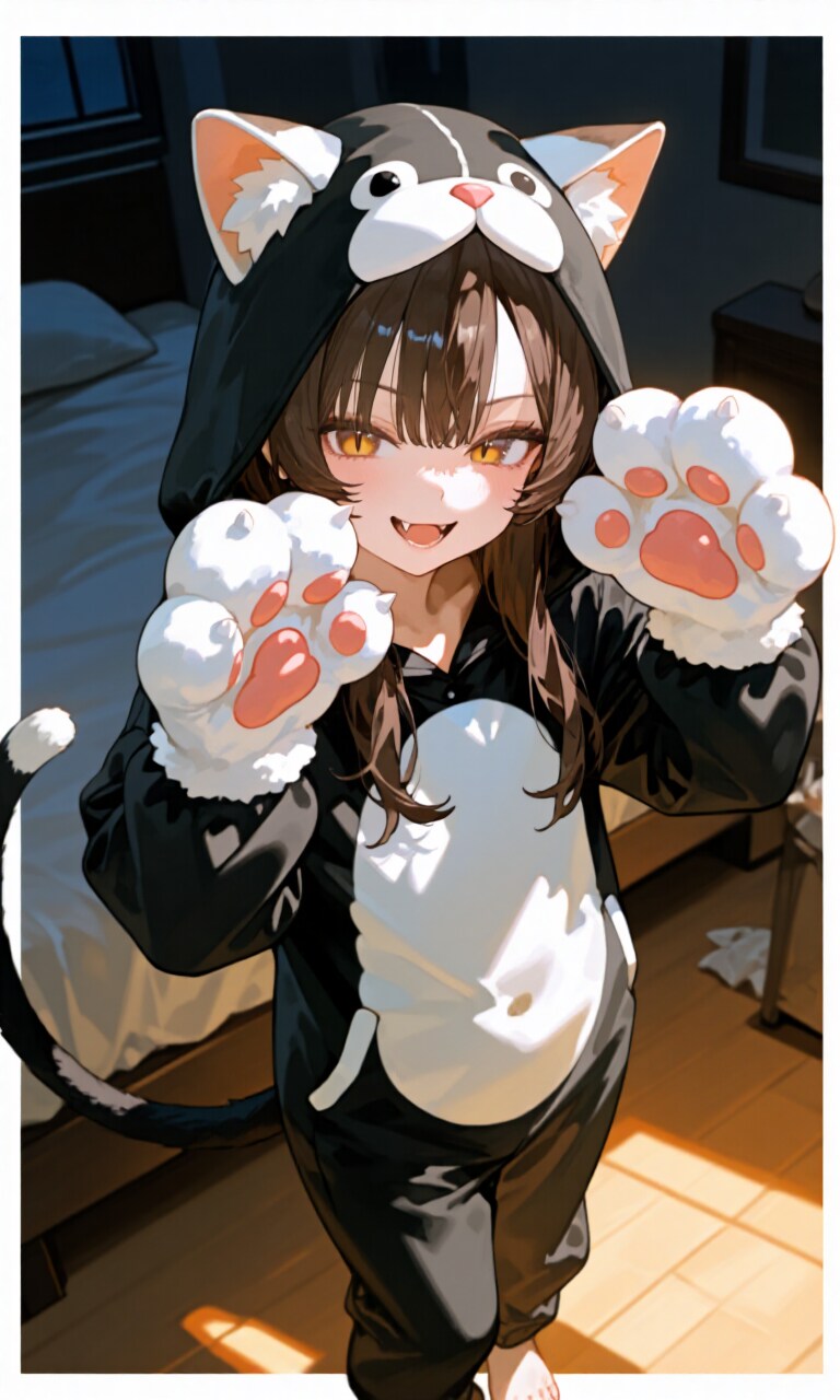 にゃんにゃんパジャマ | の人気AIイラスト・グラビア