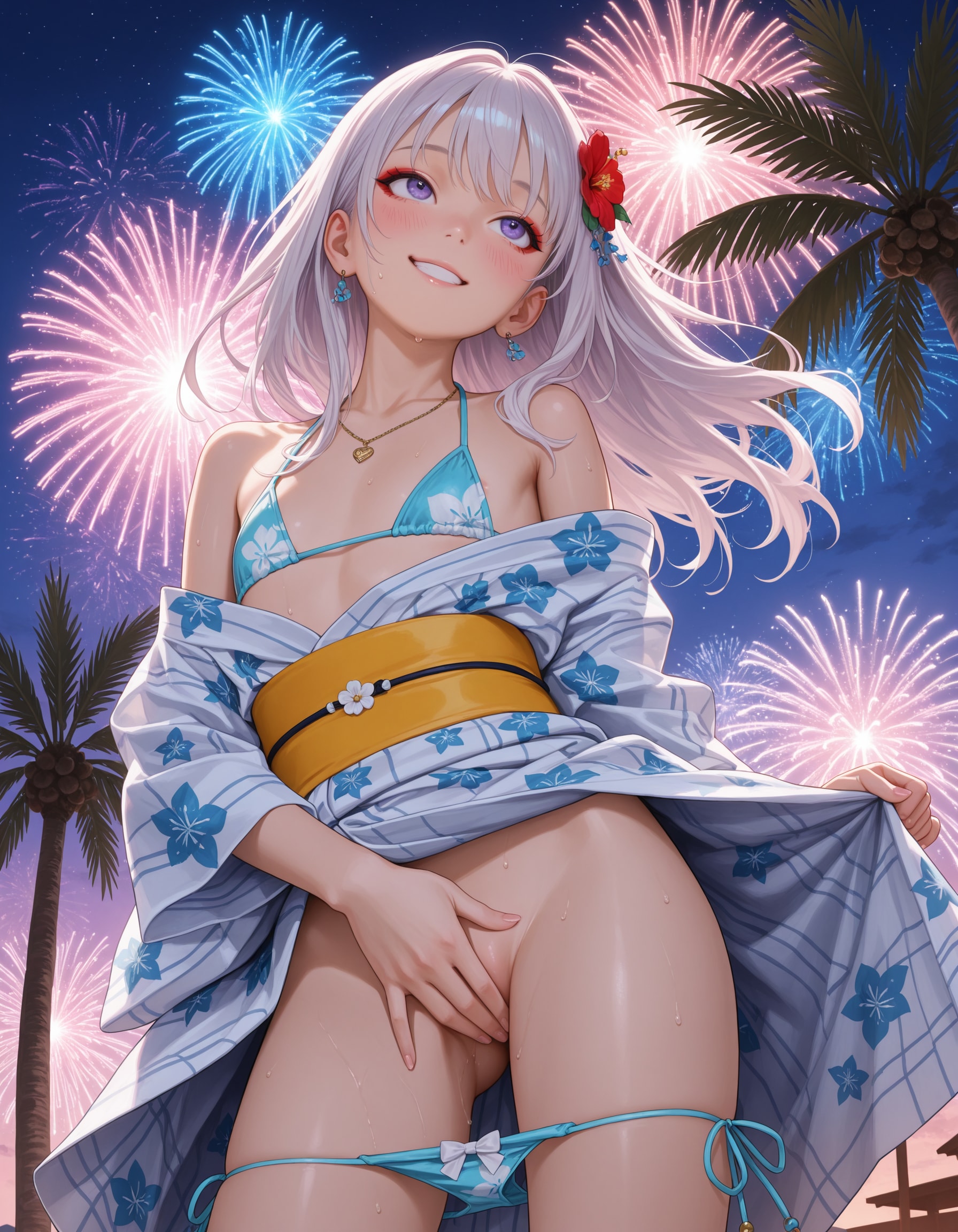 きれかわ花火＋浴衣＋ビキニお姉さん