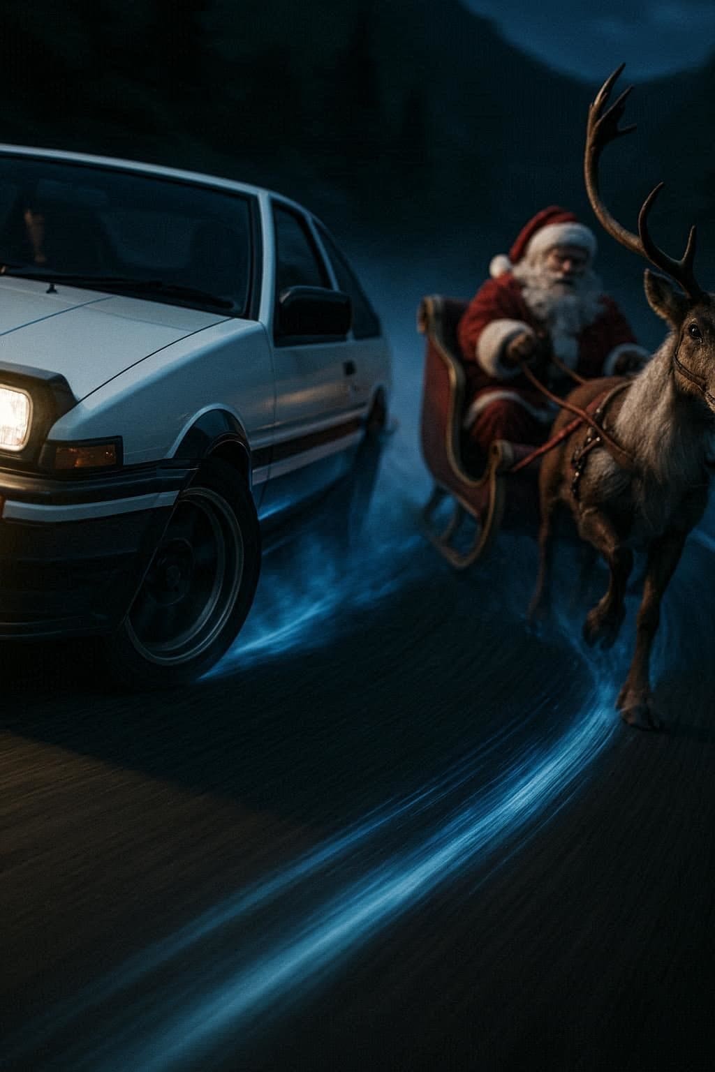 🚗サンタとダウンヒル