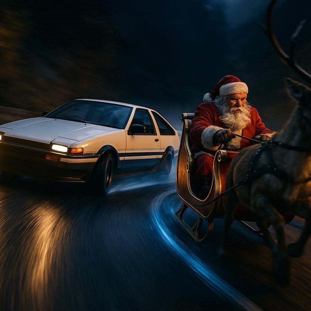 🚗サンタとダウンヒル