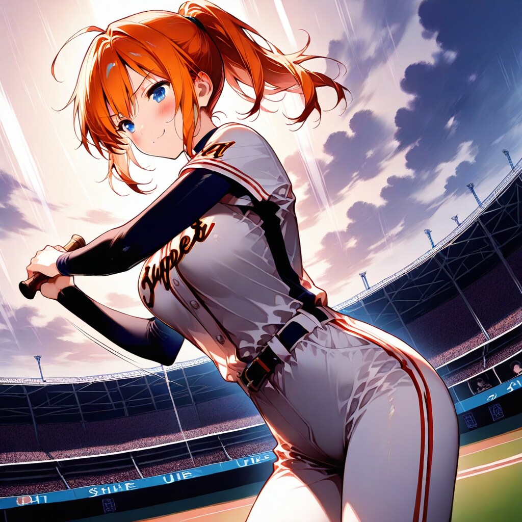 318 バットを振り振りするドヤ子