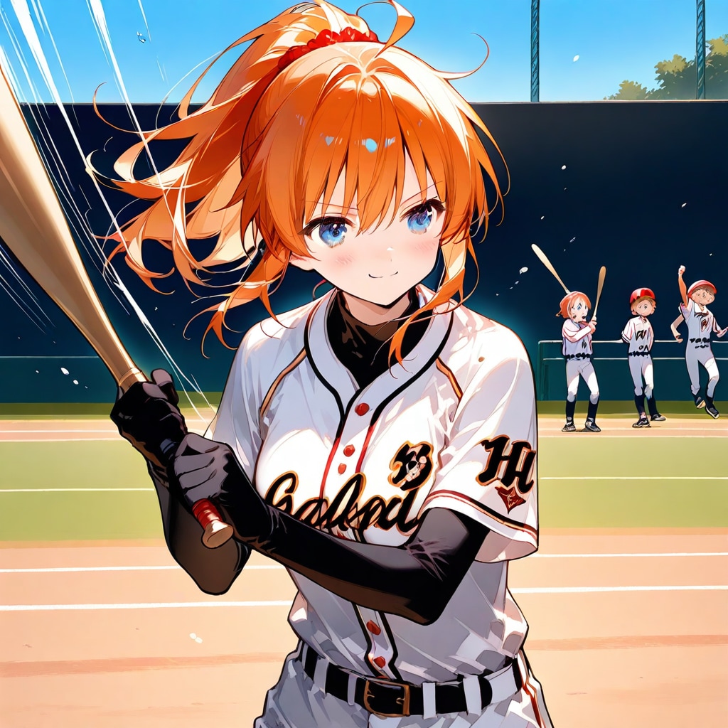 318 バットを振り振りするドヤ子