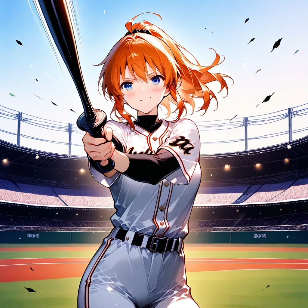 318 バットを振り振りするドヤ子