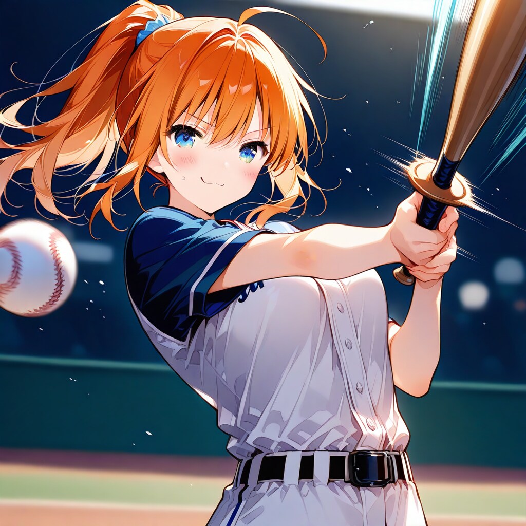 318 バットを振り振りするドヤ子