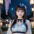 青の着物ドレス 8枚目