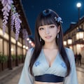 青の着物ドレス 12枚目