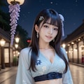 青の着物ドレス 7枚目