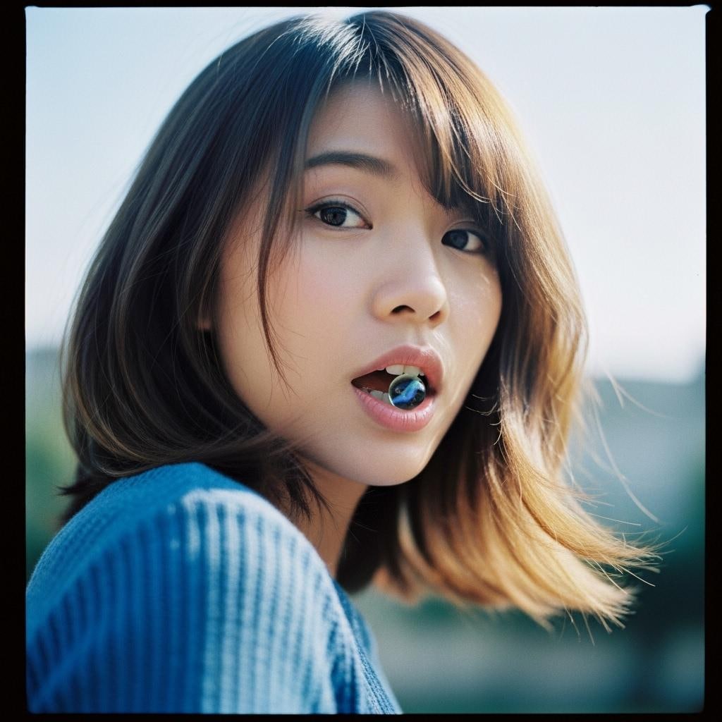 青に溶ける視線