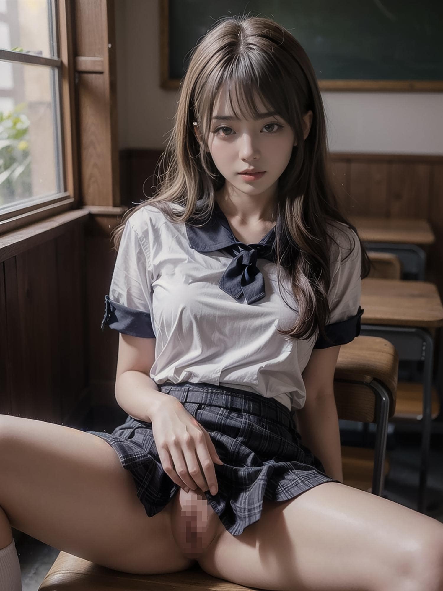 放課後の教室で...