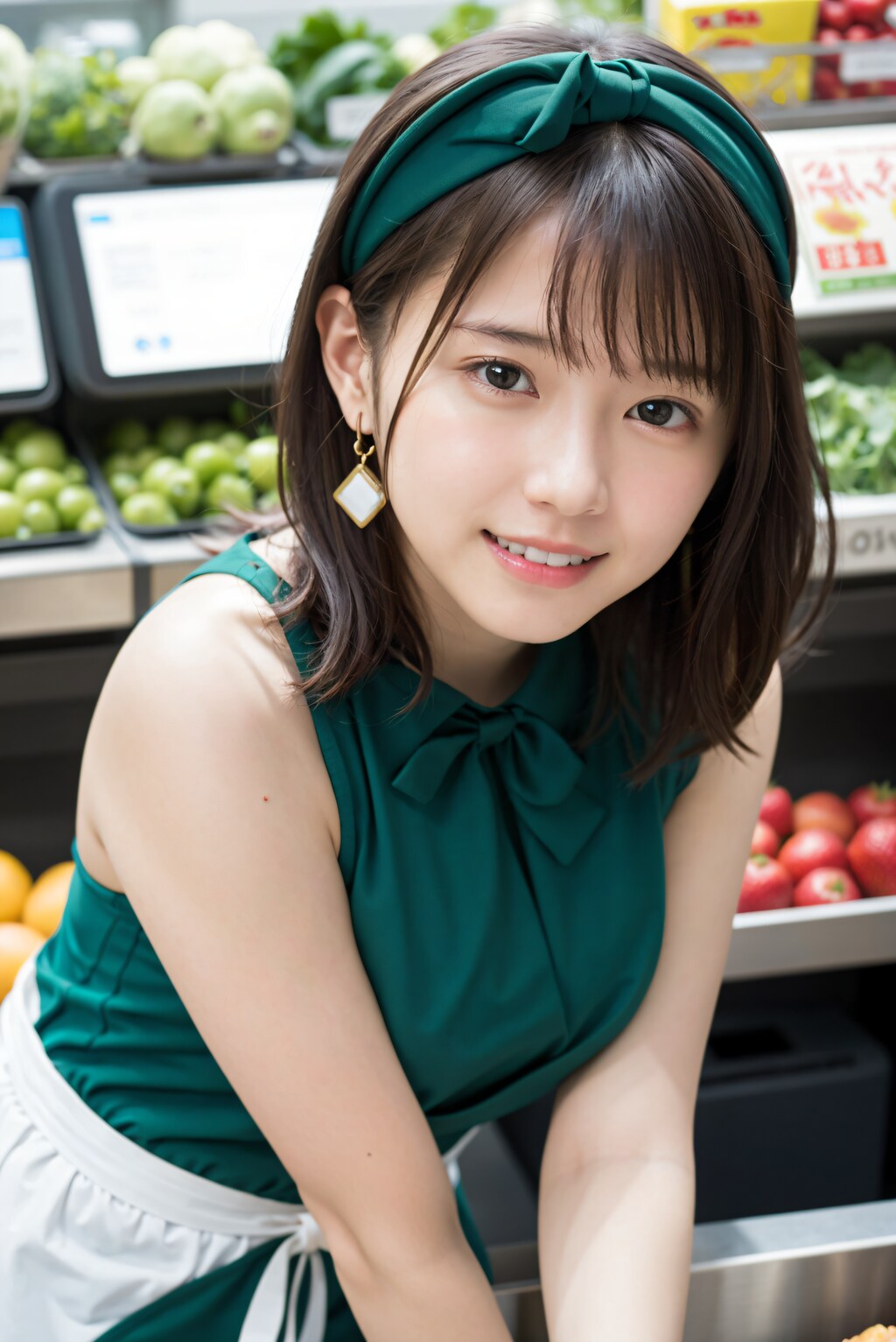 スーパーの店員