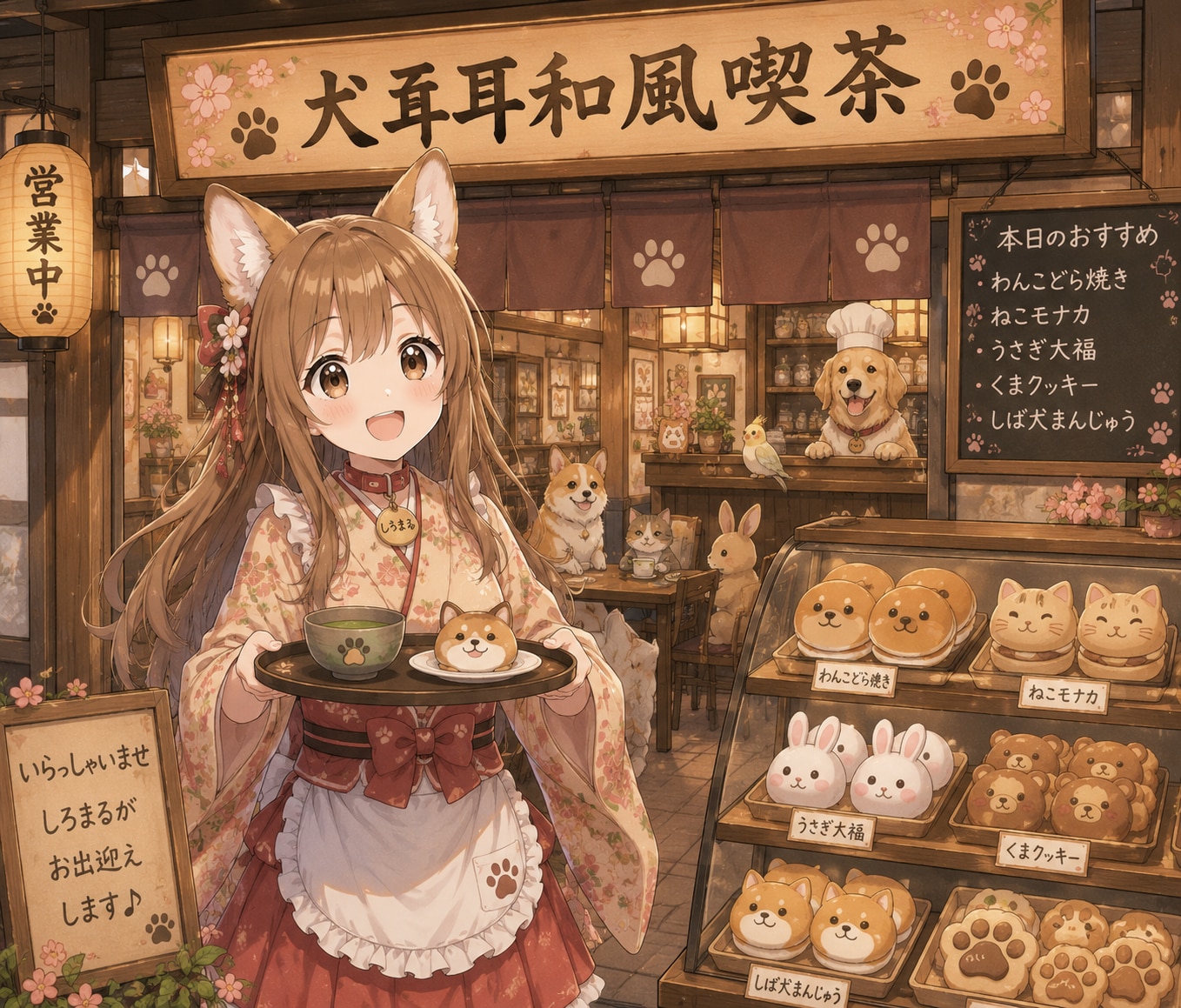 動物たちが来る和風喫茶