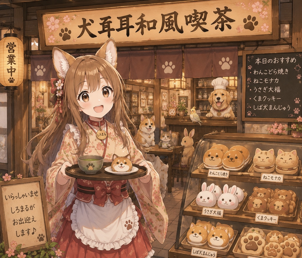 動物たちが来る和風喫茶