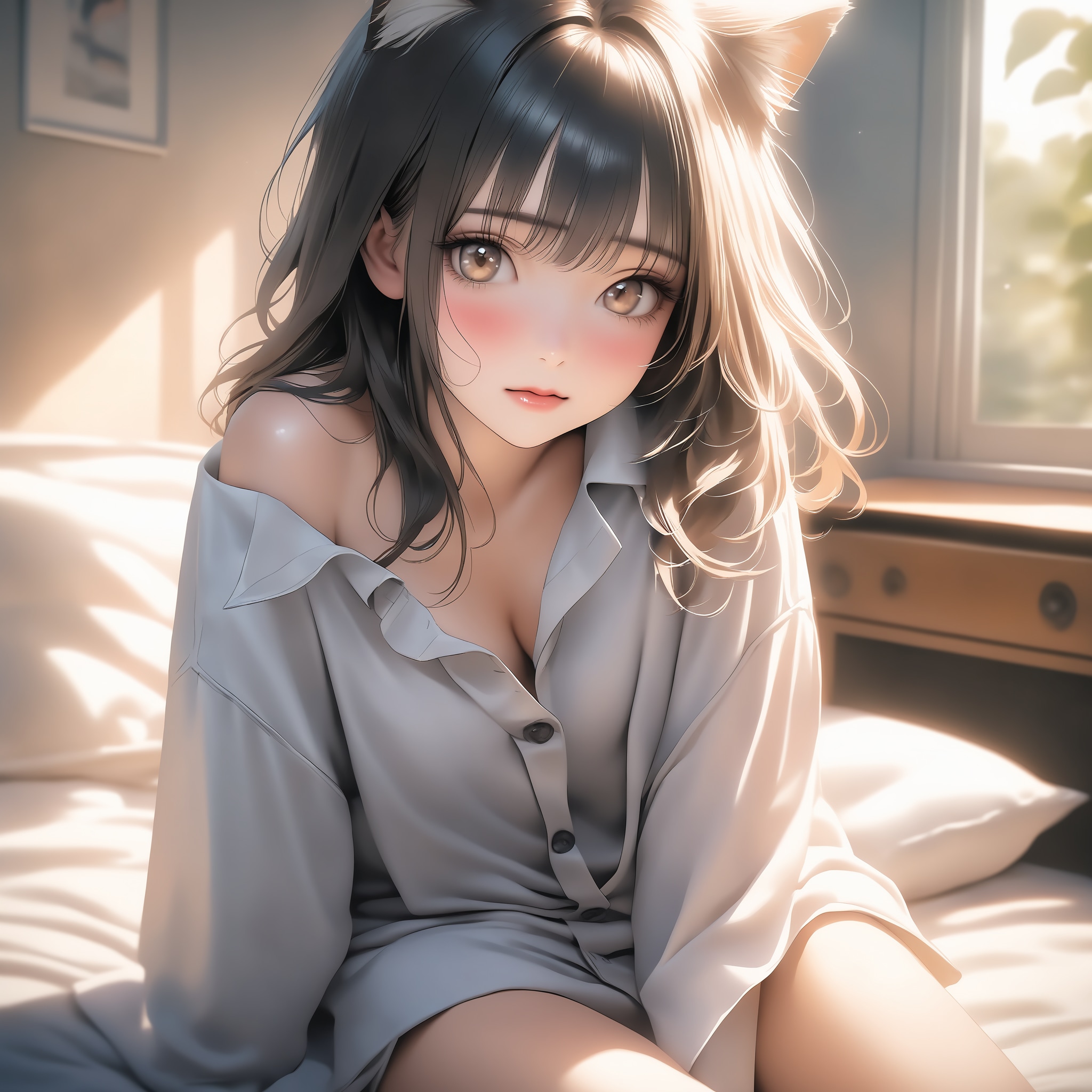 寝起き | の人気AIイラスト・グラビア