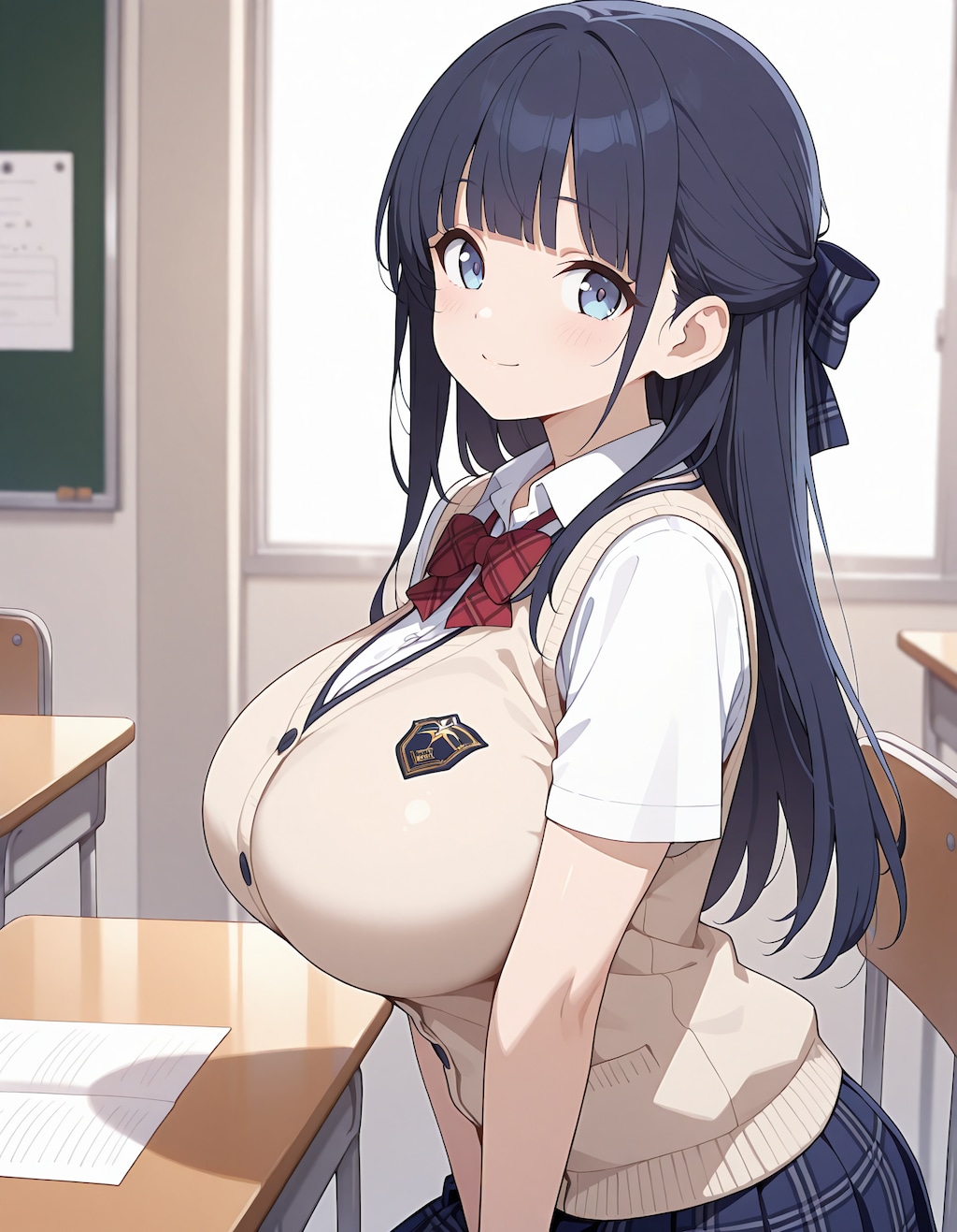 おっぱいが大きい清楚な委員長