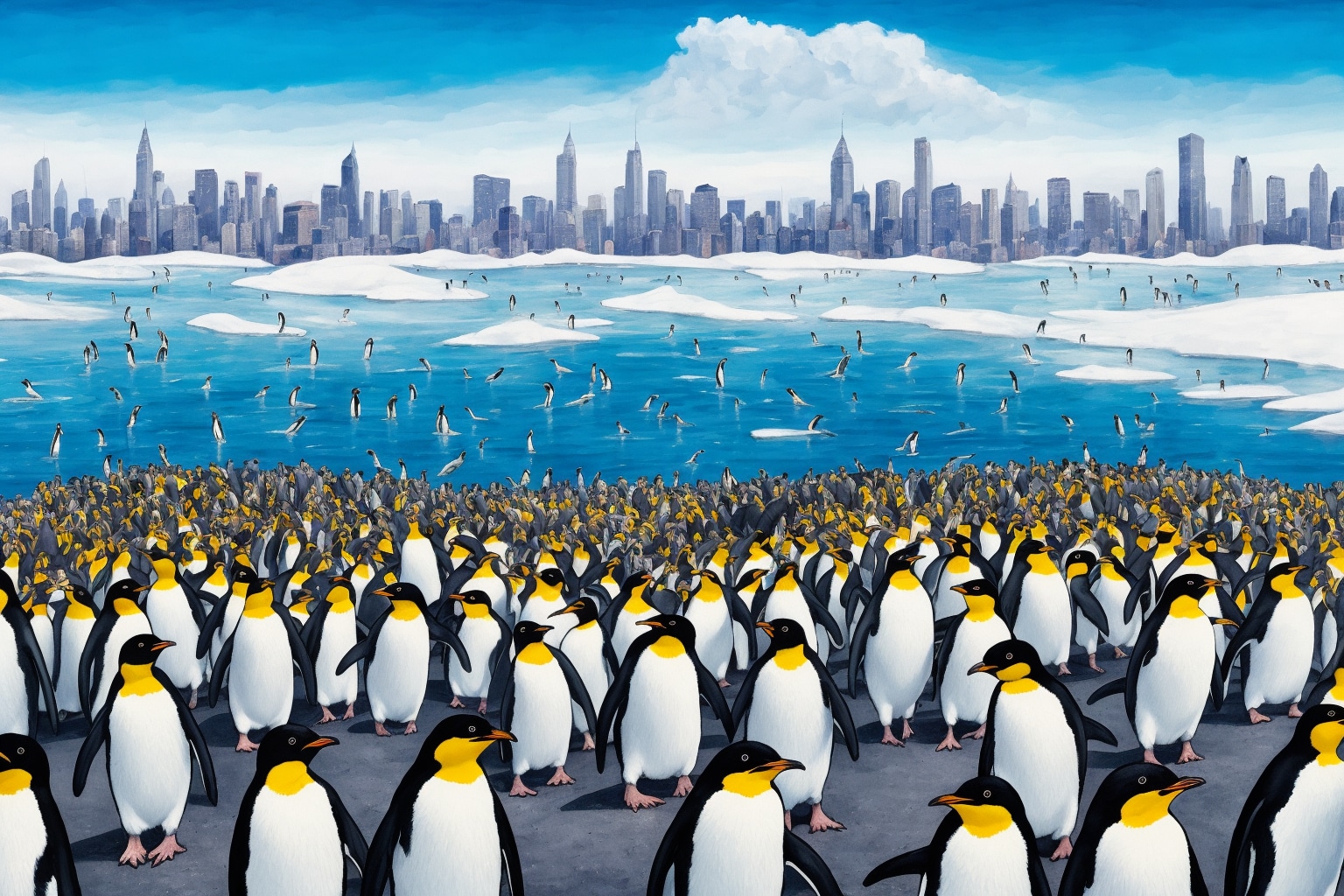 ペンギン・シティ | の人気AIイラスト・グラビア