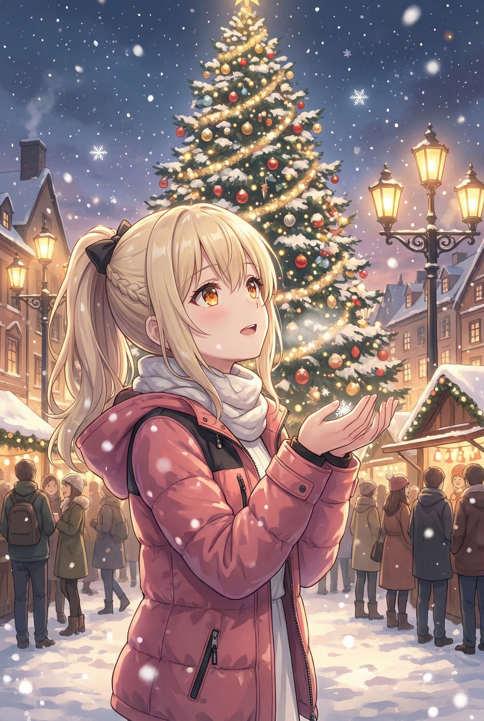 ホワイトクリスマスに見惚れるうちのお嬢さま | の人気AIイラスト・グラビア