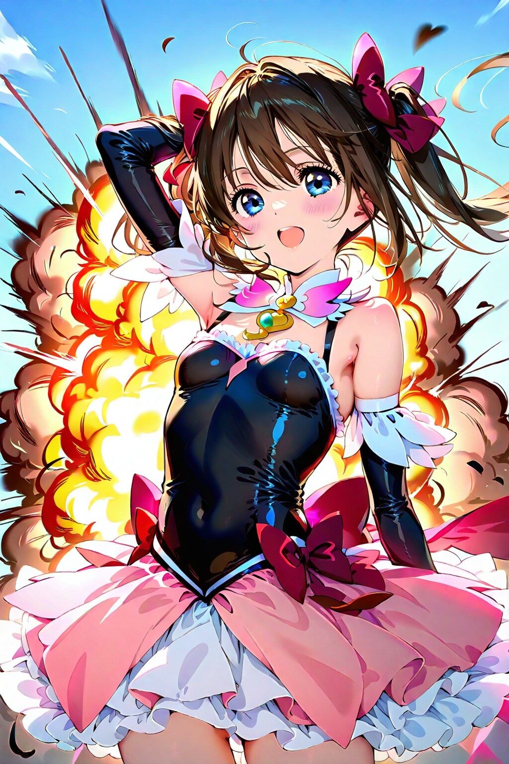 魔法少女なのに登場シーンでバックで爆発