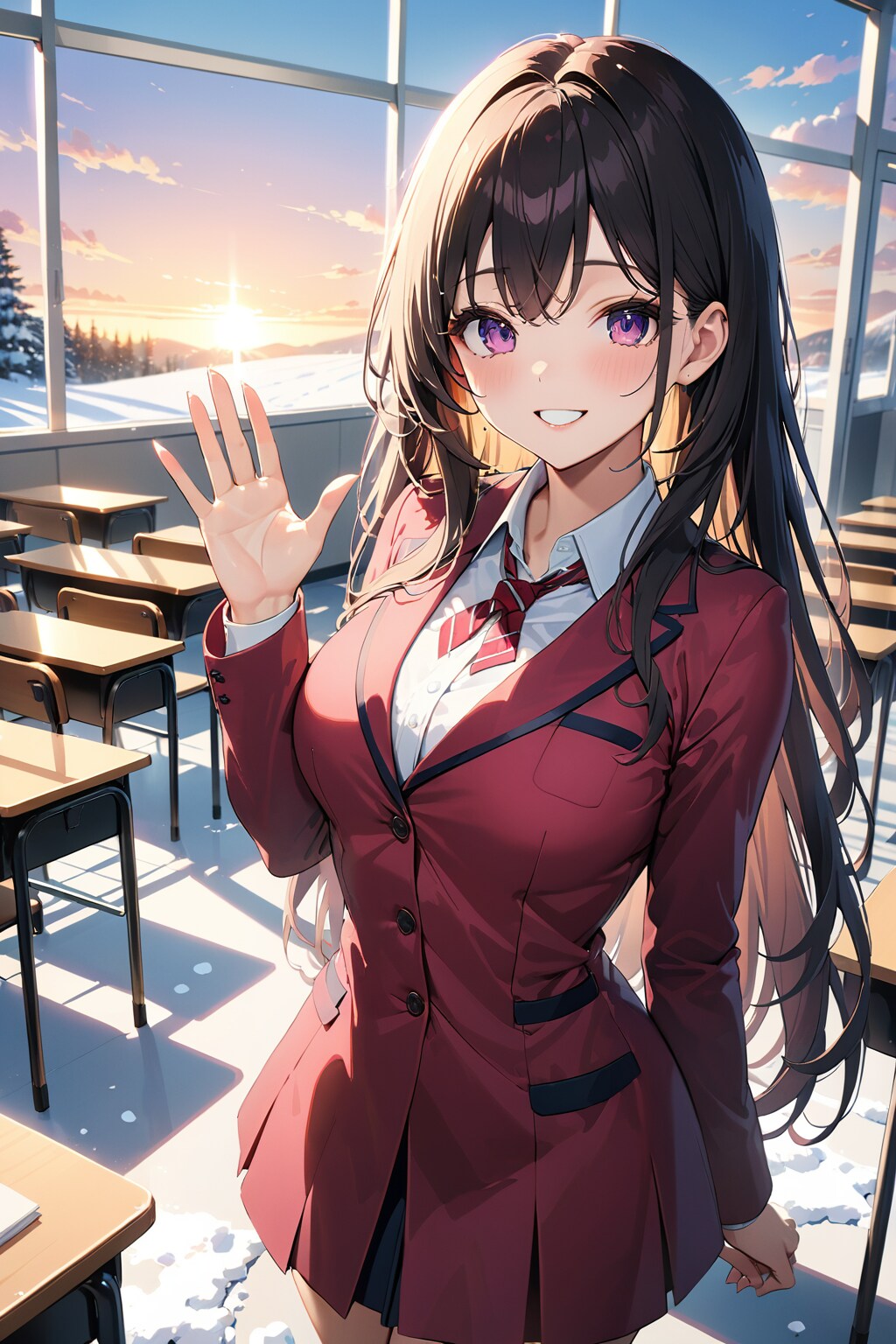 笑顔の美人教師のお姉さん