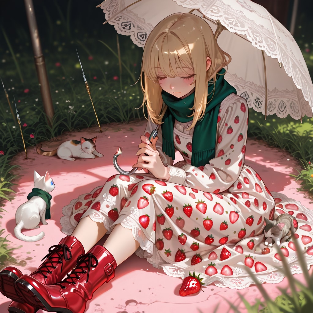 いちご柄 | の人気AIイラスト・グラビア