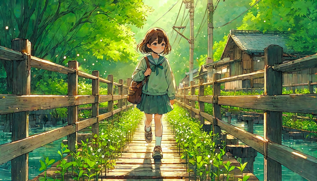 木の橋と少女68