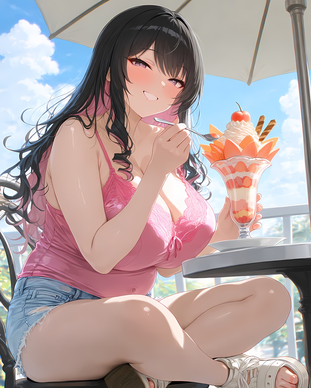 🍑桃の日は桃パフェ一択でしょ？✨