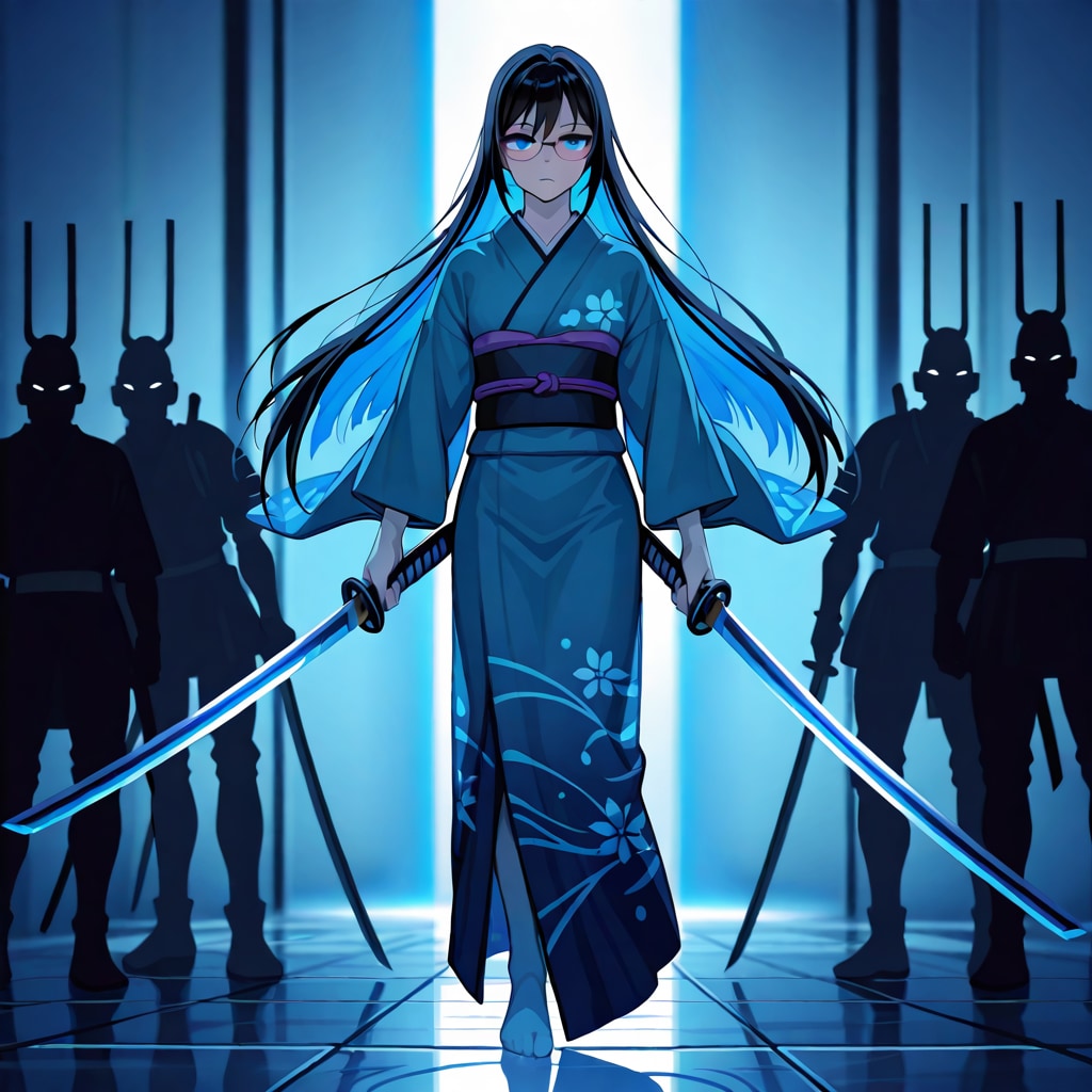 黒髪メガネ　幕末剣士
