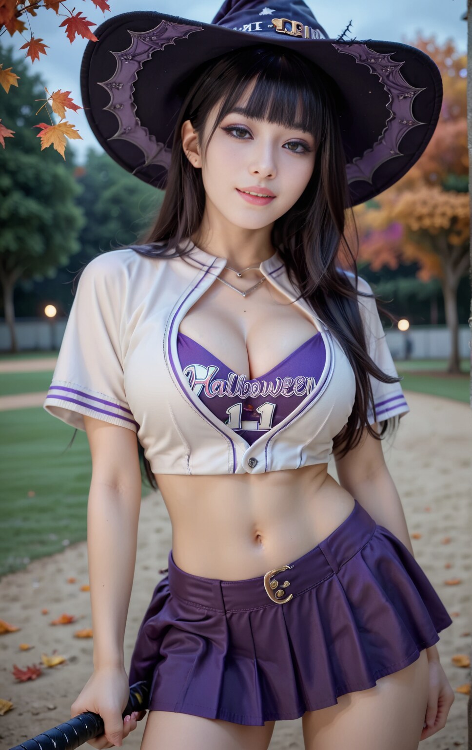 野球ユニフォームの魔女