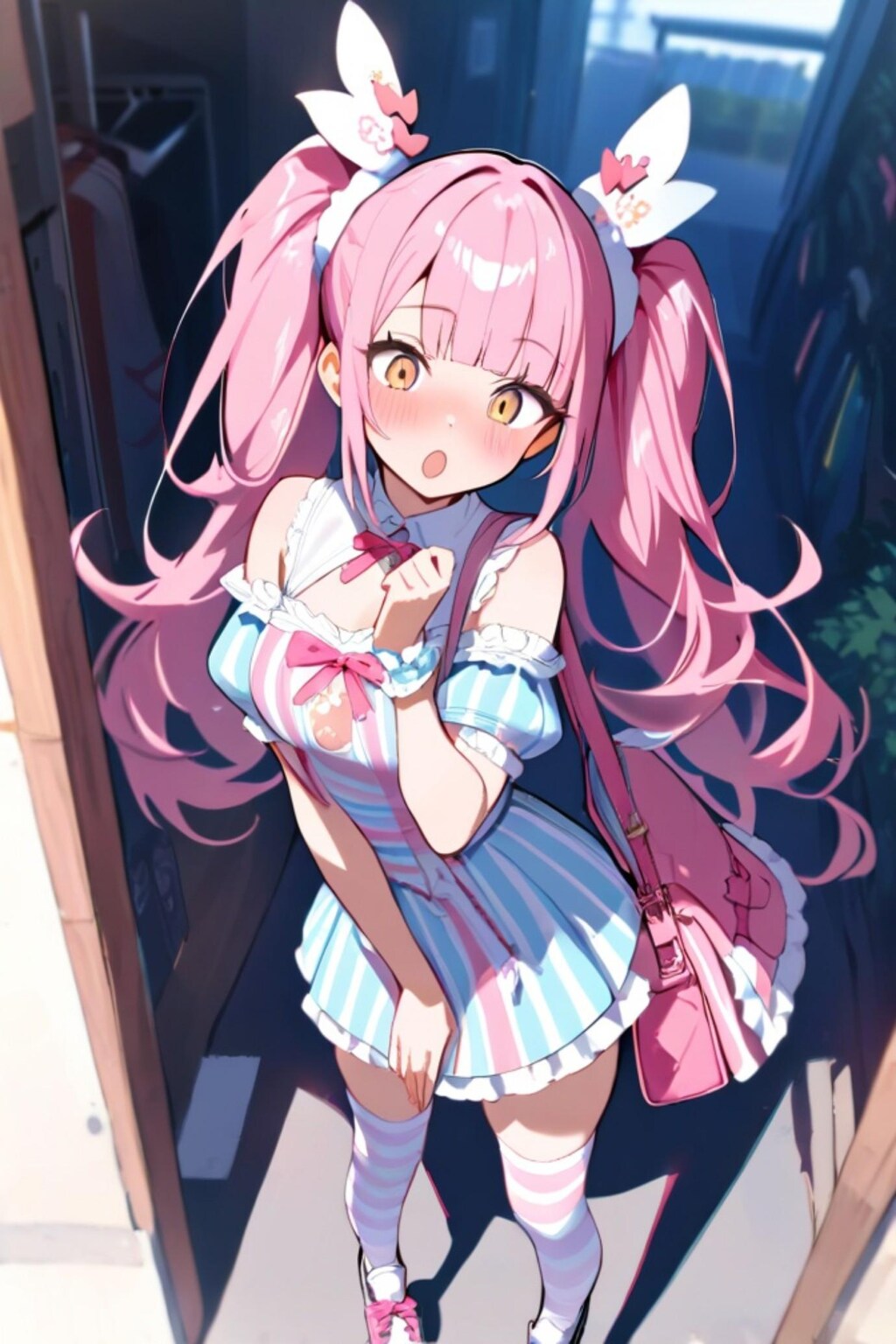 ツインテールのピンク髪ちゃん