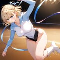 金髪ショート新体操美少女 5枚目