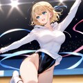 金髪ショート新体操美少女 3枚目