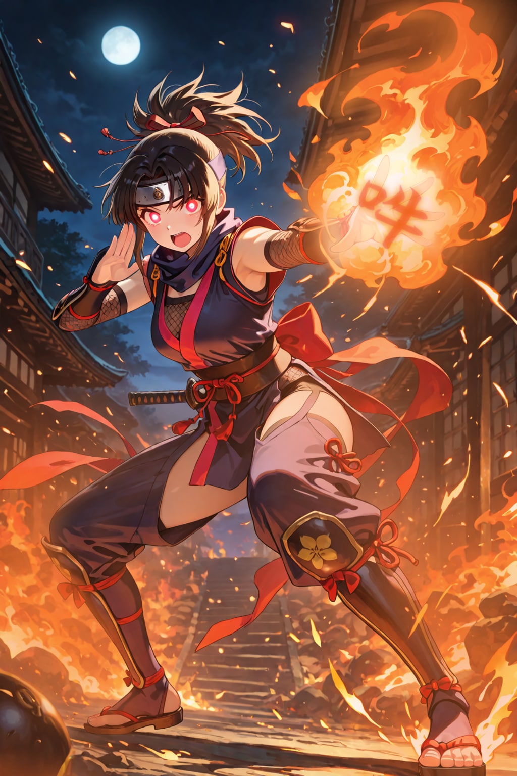乾坤一擲！必殺『忍法火焔弾』！