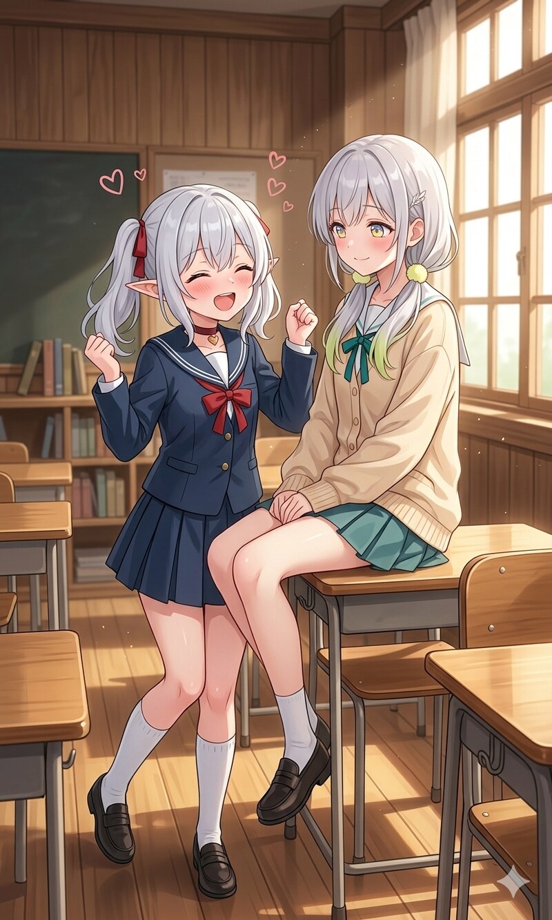 友人と会話を楽しむシロネさん