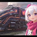 大型列車と少女 4枚目