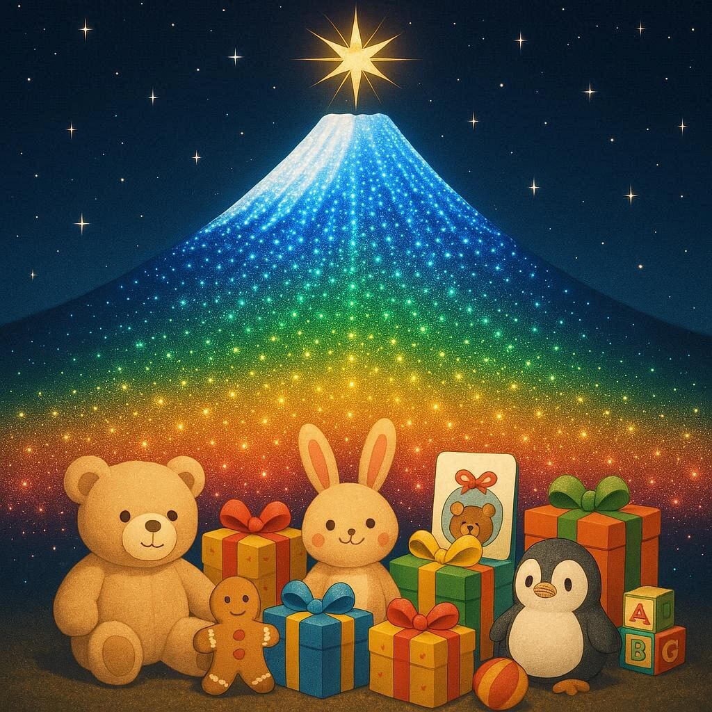 富士山をイルミネーションした。　１