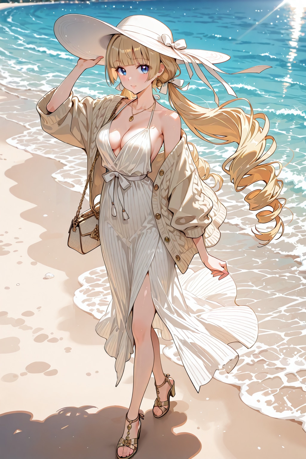 真夏のビーチにぴったりの服装