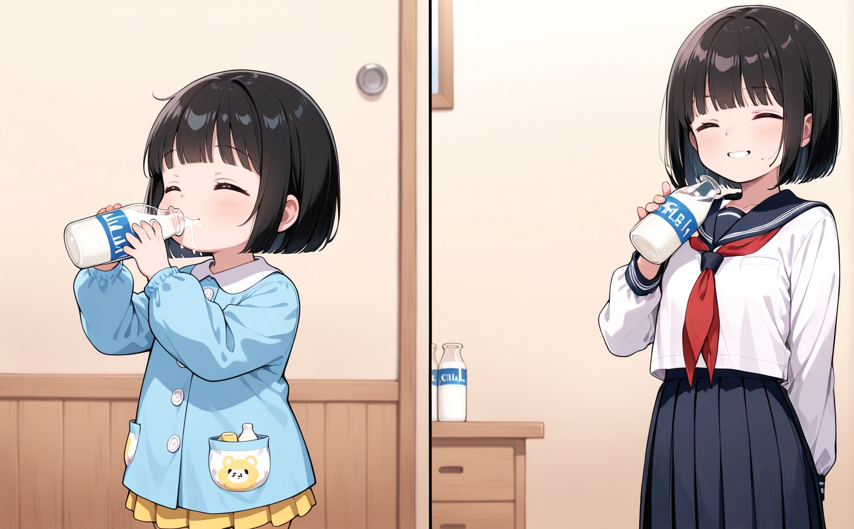 十年後のミルク飲み園児