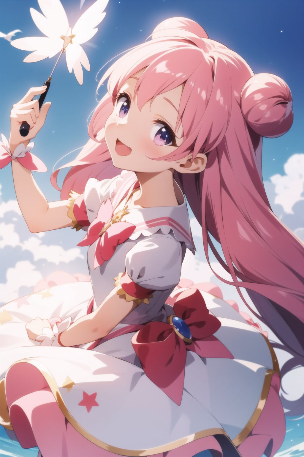 ピンク髪の魔法少女